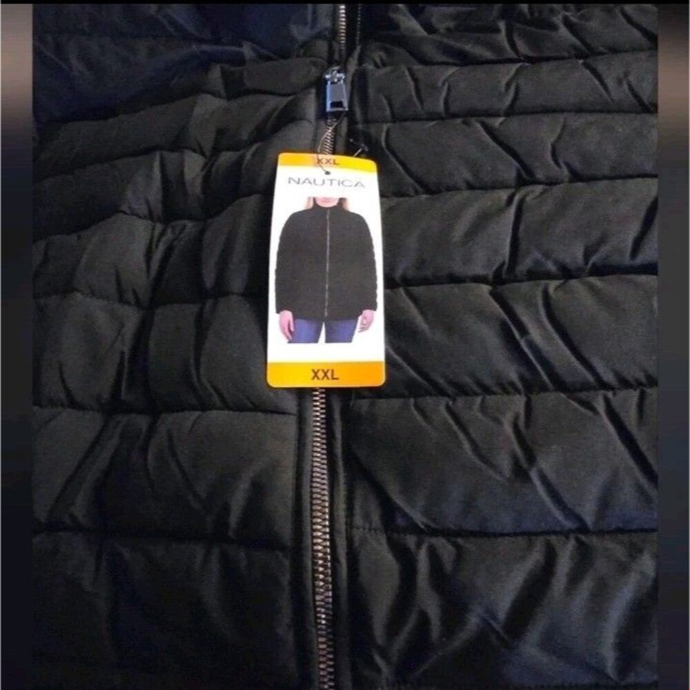 New NAUTICA Womens Puffer Jacket Full Zip Front & Front Zip Pockets XXL